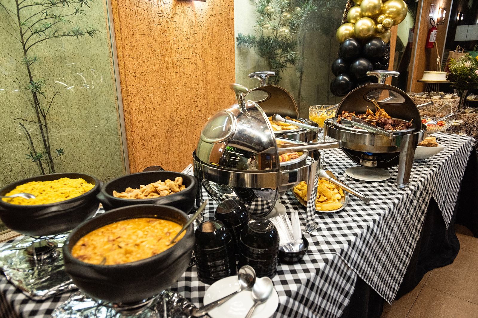Buffet de churrasco montado